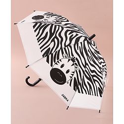 Babyhug Free Size Umbrella with Zebra Print - Back & White