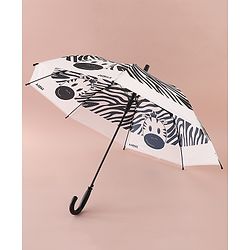 Babyhug Free Size Umbrella with Zebra Print - Back & White