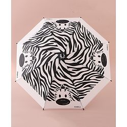 Babyhug Free Size Umbrella with Zebra Print - Back & White