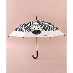 Babyhug Free Size Umbrella with Zebra Print - Back & White