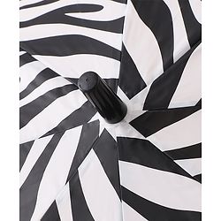 Babyhug Free Size Umbrella with Zebra Print - Back & White