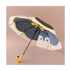 Babyhug Free Size Umbrella with Penguin Print - Black