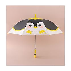 Babyhug Free Size Umbrella with Penguin Print - Black