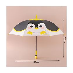 Babyhug Free Size Umbrella with Penguin Print - Black