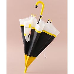 Babyhug Free Size Umbrella with Penguin Print - Black