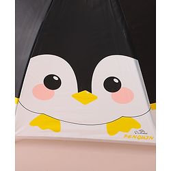 Babyhug Free Size Umbrella with Penguin Print - Black