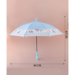 Babyhug Free Size Umbrella with Penguin Print - Blue