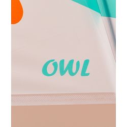 Babyhug Free Size Umbrella with Owl Print - Green & Orange