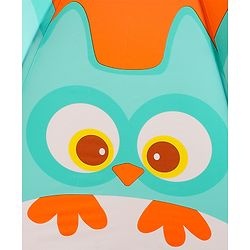 Babyhug Free Size Umbrella with Owl Print - Green & Orange