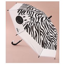 Babyhug Free Size Umbrella with Zebra Print - Black & White
