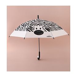 Babyhug Free Size Umbrella with Zebra Print - Black & White