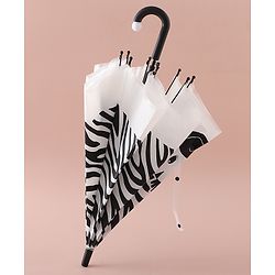 Babyhug Free Size Umbrella with Zebra Print - Black & White