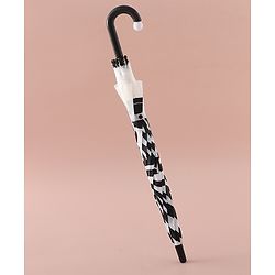 Babyhug Free Size Umbrella with Zebra Print - Black & White