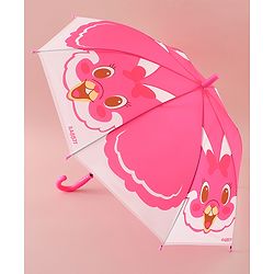 Babyhug Free Size Umbrella with Rabbit Print - Pink