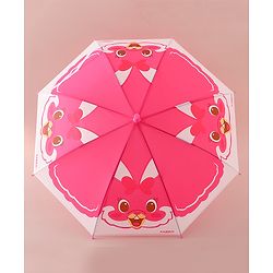 Babyhug Free Size Umbrella with Rabbit Print - Pink