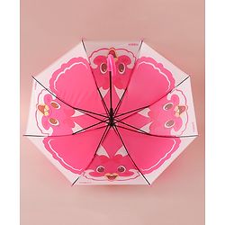 Babyhug Free Size Umbrella with Rabbit Print - Pink