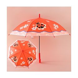 Babyhug Free Size Umbrella with Ladybug  Print - Orange