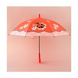 Babyhug Free Size Umbrella with Ladybug  Print - Orange