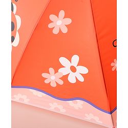 Babyhug Free Size Umbrella with Ladybug  Print - Orange