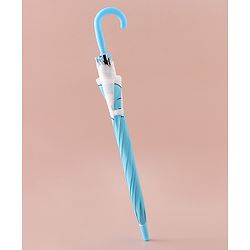 Babyhug Free Size Umbrella with Elephant Print - Blue & White