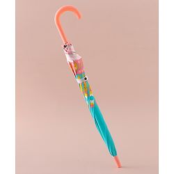 Babyhug Free Size Umbrella with Owl Print -Sea Green