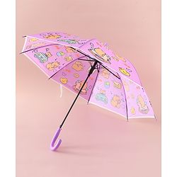 Babyhug Umbrella With Hamster Print -Purple