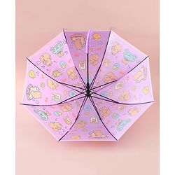 Babyhug Umbrella With Hamster Print -Purple