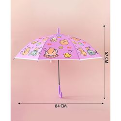 Babyhug Umbrella With Hamster Print -Purple