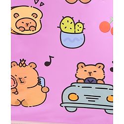 Babyhug Umbrella With Hamster Print -Purple