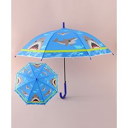 Babyhug Free Size Umbrella with Shark Print - Blue