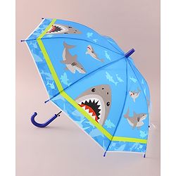 Babyhug Free Size Umbrella with Shark Print - Blue