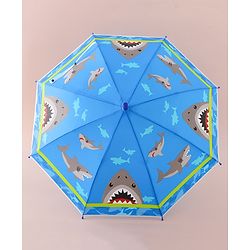 Babyhug Free Size Umbrella with Shark Print - Blue