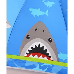 Babyhug Free Size Umbrella with Shark Print - Blue