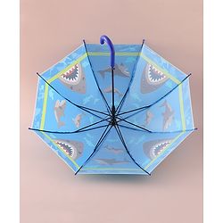 Babyhug Free Size Umbrella with Shark Print - Blue