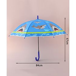 Babyhug Free Size Umbrella with Shark Print - Blue
