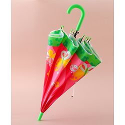 Babyhug Free Size Umbrella with Butterfly & Floral Print - Multicolor