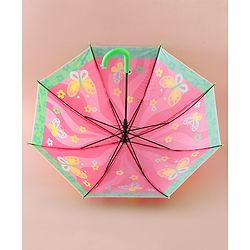 Babyhug Free Size Umbrella with Butterfly & Floral Print - Multicolor