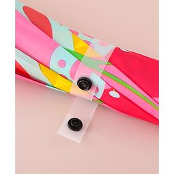 Babyhug Free Size Umbrella with Butterfly & Floral Print - Multicolor