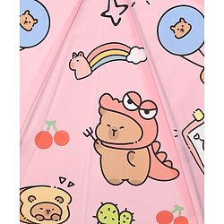 Babyhug Umbrella With Hamster Print -Purple