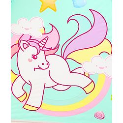 Babyhug Free Size Umbrella with Unicorn Print - Light Blue