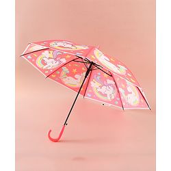 Babyhug Free Size Umbrella with Unicorn Print - Light Blue