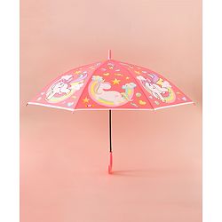Babyhug Free Size Umbrella with Unicorn Print - Light Blue