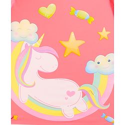 Babyhug Free Size Umbrella with Unicorn Print - Light Blue
