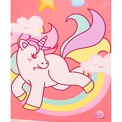 Babyhug Free Size Umbrella with Unicorn Print - Light Blue