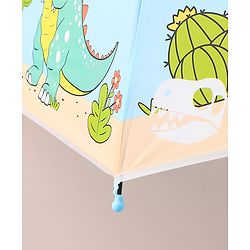 Babyhug Free Size Umbrella with Dino Print - Light Blue