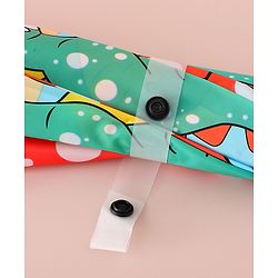 Babyhug Free Size Umbrella with Dino Print - Light Blue