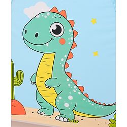 Babyhug Free Size Umbrella with Dino Print - Light Blue
