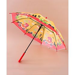 Babyhug Free Size Umbrella with Dino Print - Yellow
