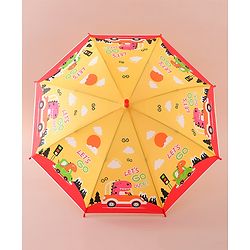 Babyhug Free Size Umbrella with Dino Print - Yellow