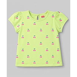 Babyhug 100% Cotton Knit Half Sleeves T-Shirts With Cherry Print Pack of 3 - Multicolor